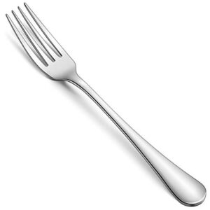 hiware 12-piece dinner forks set, food-grade 18/8 stainless steel forks silverware, mirror polished, dishwasher safe – 8 inch