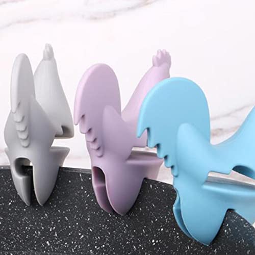 BESTonZON Spoon Holder Clip 6 pcs Silicone Lid pot lid lifts pot lid lifter lid lifter for pots and pans Lifters Spill Proof Pot Clips