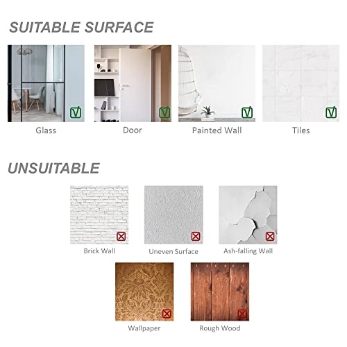 Delma Glass Full Length Wall Mirror Tiles, 14'' x 12'' x 4PCS, Frameless Full Body Mirror Tiles for Bedroom, Full Length Mirror Wall Mounted for Home Gym, Door (Glass - 14'' x 12'' - 4PCS)