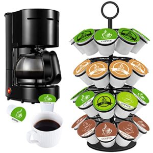 KIMIUP Coffee Pod Holder, Coffee Pod Storage Compatible with K-Cups(36 Pods), Kitchen Detachable Coffee Pod Organizer for Countertop, Spins 360-Degrees Coffee Pod Carousel