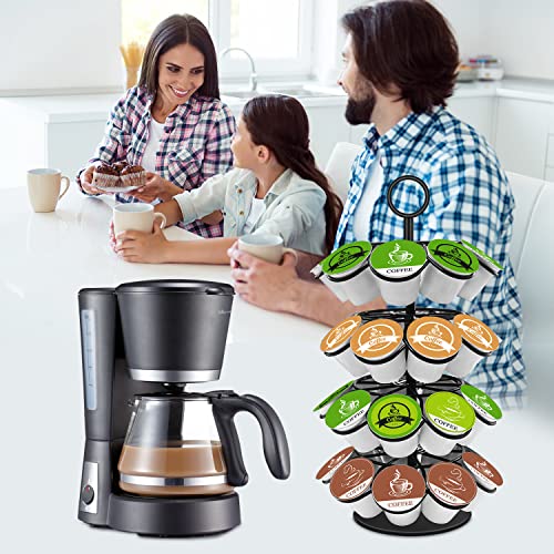 KIMIUP Coffee Pod Holder, Coffee Pod Storage Compatible with K-Cups(36 Pods), Kitchen Detachable Coffee Pod Organizer for Countertop, Spins 360-Degrees Coffee Pod Carousel