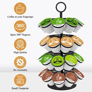 KIMIUP Coffee Pod Holder, Coffee Pod Storage Compatible with K-Cups(36 Pods), Kitchen Detachable Coffee Pod Organizer for Countertop, Spins 360-Degrees Coffee Pod Carousel