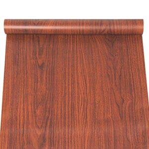 simplelife4u rustic brown wood grain contact paper self-adhesive shelf liner dresser drawers sticker 17.7 inch by 9.8 feet