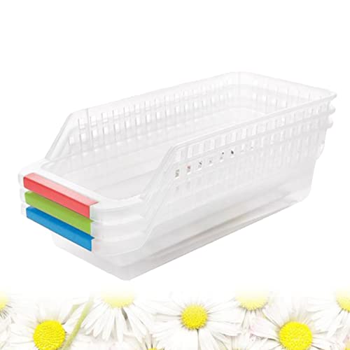 Cabilock Box Bottle Random Drink Container Storage Plastic Type Bins Freezer Organizer Refrigerator Drawer Drinks Can Color for Fridge Fruits Cabinets Dispenser Countertop Pantry Kitchen