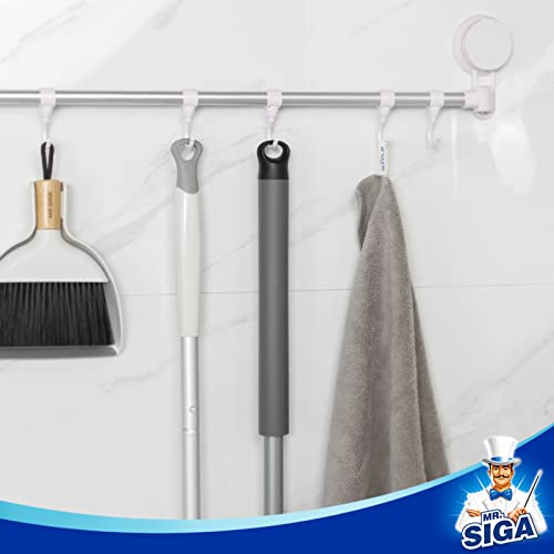 MR.SIGA Heavy Duty Grout Scrub Brush with Long Handle, Shower Floor Scrubber for Cleaning, Tile Scrub Brush with Stiff Bristles