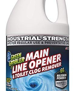 Green Gobbler Ultimate Main Drain Opener | Drain Cleaner Hair Clog Remover | Works On Main Lines, Sinks, Tubs, Toilets, Showers, Kitchen Sinks | 64 fl. oz.