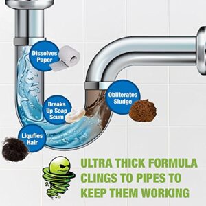 Green Gobbler Ultimate Main Drain Opener | Drain Cleaner Hair Clog Remover | Works On Main Lines, Sinks, Tubs, Toilets, Showers, Kitchen Sinks | 64 fl. oz.