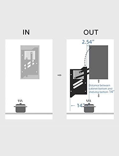 HEEPOR Pull Down Shelf Upper Kitchen Wall Cabinet Storage Organizer (36inch Cabinet)