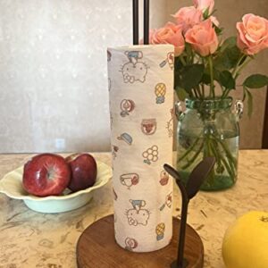 Wood Paper Towel Holder Countertop, Paper Towel Holder Stand, Easy One-Handed Tear Paper Roll Holder, Kitchen Dining Table Home Decor, for Both Standard and Jumbo-Sized Paper Towel Rolls