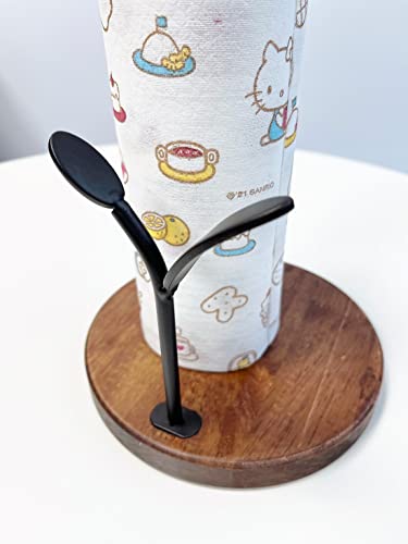 Wood Paper Towel Holder Countertop, Paper Towel Holder Stand, Easy One-Handed Tear Paper Roll Holder, Kitchen Dining Table Home Decor, for Both Standard and Jumbo-Sized Paper Towel Rolls