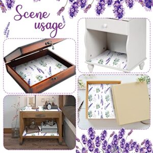 20 Drawer Liners for Dresser Lavender Scented Drawer Liners Drawer Paper Liner Non Adhesive Scented Liners for Drawers Fragrant Drawer Liners for Home Shelf Closet, 14 x 19.5 Inches (Lavender)