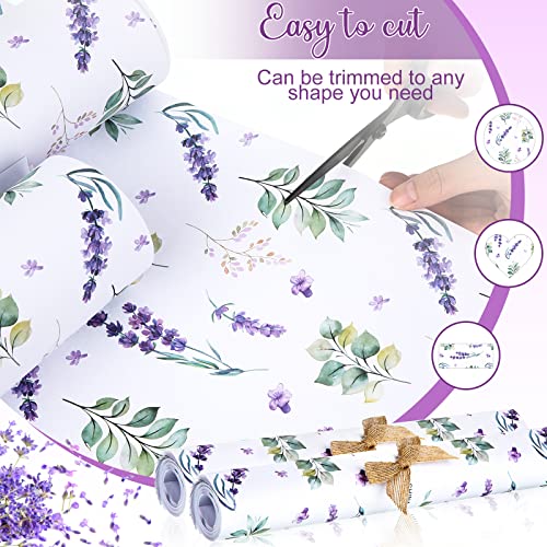 20 Drawer Liners for Dresser Lavender Scented Drawer Liners Drawer Paper Liner Non Adhesive Scented Liners for Drawers Fragrant Drawer Liners for Home Shelf Closet, 14 x 19.5 Inches (Lavender)