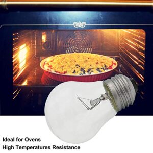 Oven Light Bulb 40 Watt Appliance Light Bulb, High Temperature 300 Degree Resistant Appliance Bulb for Oven, Stove, Refrigerator, Microwave E26 Medium Base, A15 (2-Pack)