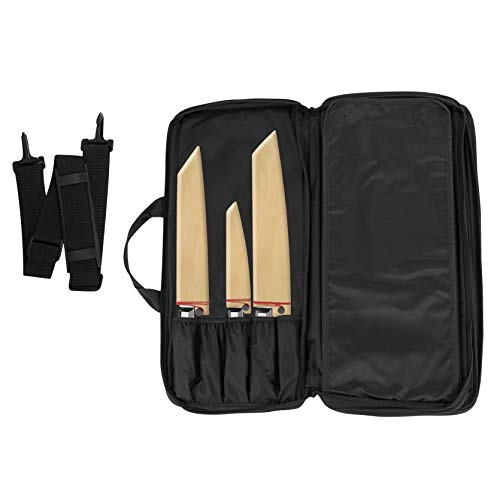 Shun Cutlery 20-Slot Knife Roll, Black, Keeps Knives Secure, Additional Storage for Non-Bladed Tools, Sturdy Construction, Ideal for Professional Chefs, Chef Knife Roll