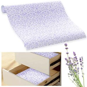 8 Sheets Lavender Scented Drawer Liners Shelf Paper Cover Decor Floral 18inch X 24inch,Purple,Variable