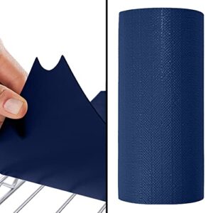 gorilla grip wire shelf liners set of 3 and smooth drawer liner, wire shelf liner size 14×24 in navy, waterproof hard plastic, drawer liner size 12×10 in navy, non adhesive, 2 item bundle