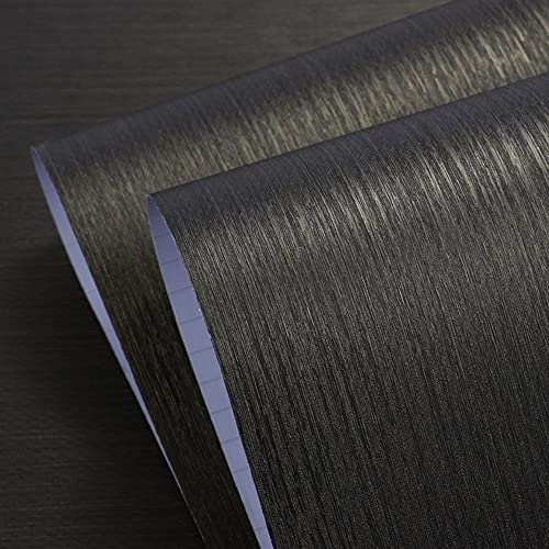 Moyishi Black Wood Grain Boeing Film Vinyl Self Adhesive Counter Top Peel and Stick Wall Decal 15.7''x118''