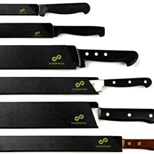 EVERPRIDE Chef Knife Roll PLUS Knife Guard Set (6-Piece Set) Bundle – Knife Bag Holds 10 Knives, Meat Cleaver and Kitchen Tools – Felt-Lined and BPA Free Knife Sheath Set – Knives Not Included