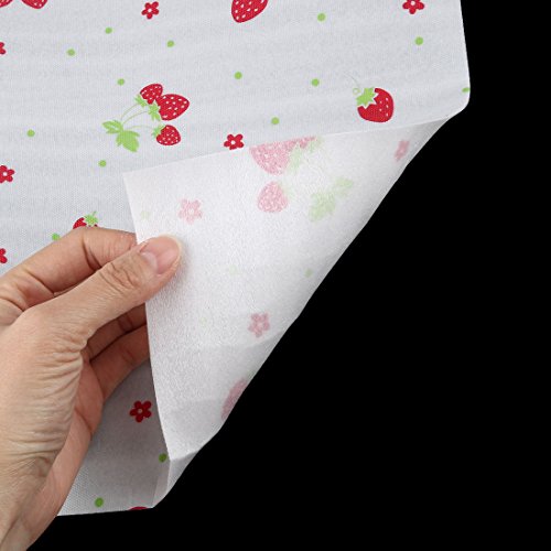 uxcell Non Adhesive Kitchen Table Cabinet Shelf Paper Drawer Liner Mat Lining Pad, 11.8 Inch x 9.8 Ft, Strawberry Pattern