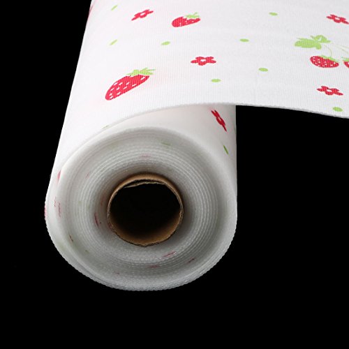 uxcell Non Adhesive Kitchen Table Cabinet Shelf Paper Drawer Liner Mat Lining Pad, 11.8 Inch x 9.8 Ft, Strawberry Pattern