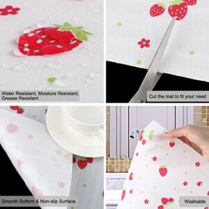 uxcell Non Adhesive Kitchen Table Cabinet Shelf Paper Drawer Liner Mat Lining Pad, 11.8 Inch x 9.8 Ft, Strawberry Pattern