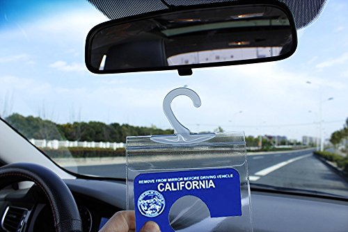 Handicap Parking Placard Holder, Ultra Transparent Disabled Parking Permit Placard Protective Holder Cover with Large Hanger by Tbuymax (Set of 2)