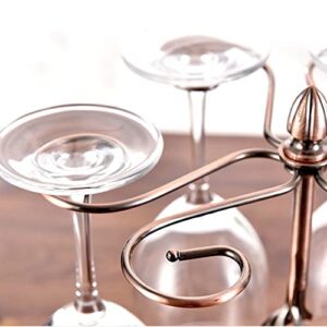 SLATIOM Cup Rack Wine Glass Rack Wine Glass with 6 Hooks Stainless Steel Hanging Standing Cup Rack (Color : E, Size : 1 pcs)