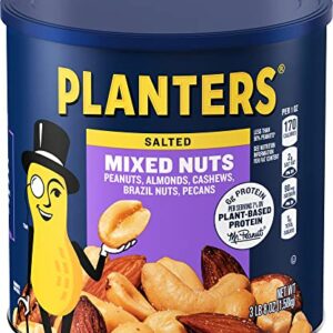 Planters Mixed Nuts Less Than 50% Peanuts with Peanuts (Almonds, Cashews, Brazil Nuts, Pecans & Sea Salt, 3.0 lb Canister)