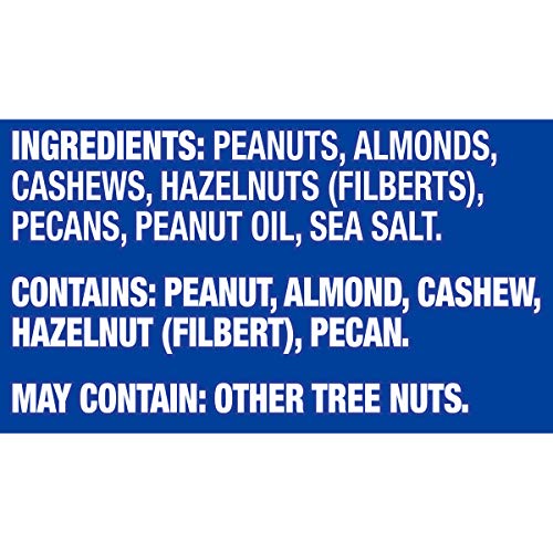 Planters Mixed Nuts Less Than 50% Peanuts with Peanuts (Almonds, Cashews, Brazil Nuts, Pecans & Sea Salt, 3.0 lb Canister)