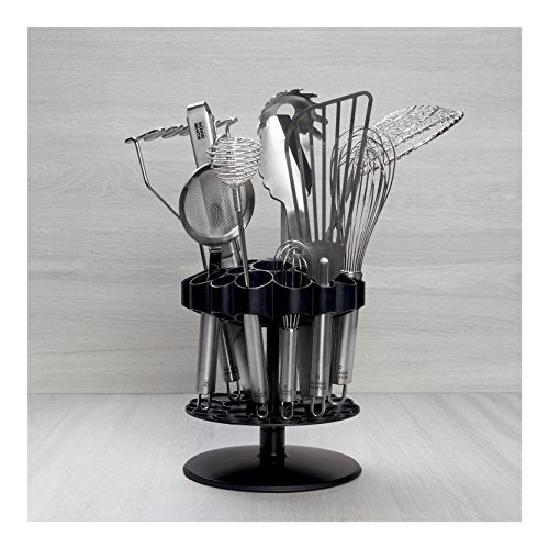 Kuhn Rikon Rotating Honeycomb Utensil Caddy, Black