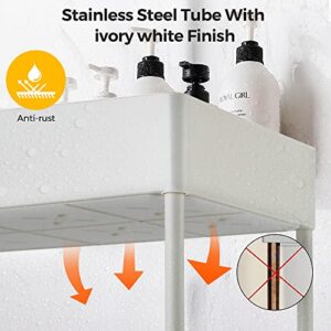 Under Sink Organizers and Storage, 2 Tier Pull Out Cabinet Organizer, Kitchen Cabinet Organizer Bathroom Sink Organizer with Hooks, Cabinet Organizers and Storage for Bathroom, White, 2 Pack