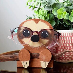 Yaoercty Delivered Before Christmas - Cute Creative Animal Glasses Rack Holder, 1PC Cute Wooden Animal Shaped Glasses Frame Home Office Desktop Decor,Valentine's Day (B)