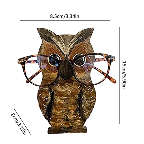 Yaoercty Delivered Before Christmas - Cute Creative Animal Glasses Rack Holder, 1PC Cute Wooden Animal Shaped Glasses Frame Home Office Desktop Decor,Valentine's Day (B)