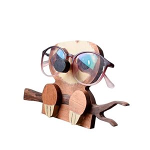 Yaoercty Delivered Before Christmas - Cute Creative Animal Glasses Rack Holder, 1PC Cute Wooden Animal Shaped Glasses Frame Home Office Desktop Decor,Valentine's Day (B)