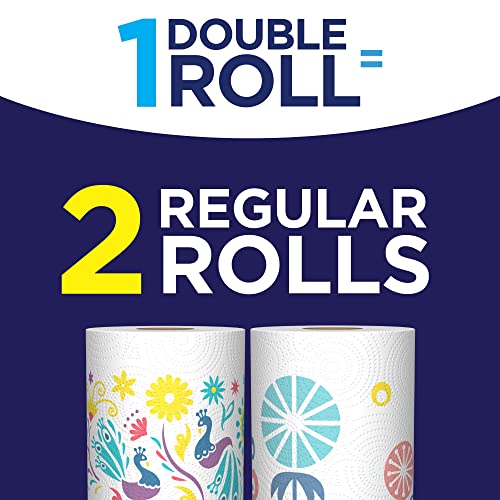 Sparkle® Pick-A-Size® Spirited Prints Paper Towels, 6 Double Rolls = 12 Regular Rolls