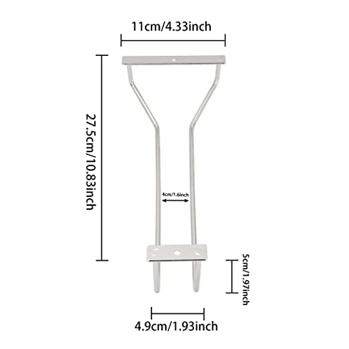 Dianoo Stemware Racks 2 Pack, 27.5cm Stainless Steel Wine Glass Racks Under Cabinet Wine Glass Holder Stemware Hanging Racks, Wire Wine Glass Hanger