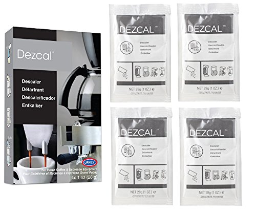 Descaling Powder Solution - 4 Uses - Activated Scale Remover for use with Keurig 1.0/2.0, Home Coffee and Espresso Machines, Kettles, Garment Steamers