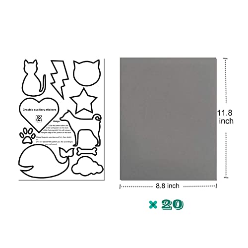 20 Pcs Self Adhesive Velvet Flocking Liner Sheet,Self Adhesive Flocked Fabric for Jewelry Box, Self Adhesive Velvet Flocking Liner (Space Gray)