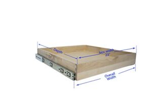 cabinetrta diy slide out cabinet shelf pull-out wood drawer storage (w)24 x (d)21, soft-close slide