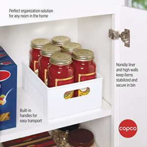 Copco Cabinet Storage Bin, 10-Inch, White
