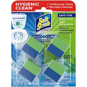 soft scrub in-tank toilet cleaner duo-cubes, alpine fresh, 4count