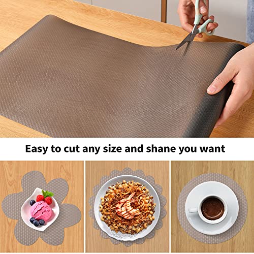 Shelf Liner Kitchen Drawer Mats,Washable Oil-Proof Drawer Liner,Non-Adhesive Protective,Waterproof Cabinet Protection Mat,Non-Slip Cabinet Liner 17.7Inches x 78.7Inches(Black)