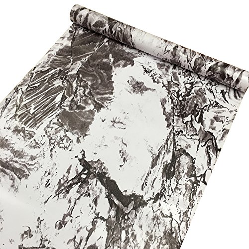 Yifely Granite Marble Effect Furniture Paper Self-Adheisve Shelf Liner Countertop Sticker 17.7 Inches by 9.8 Feet