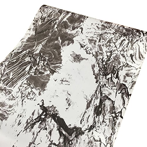 Yifely Granite Marble Effect Furniture Paper Self-Adheisve Shelf Liner Countertop Sticker 17.7 Inches by 9.8 Feet