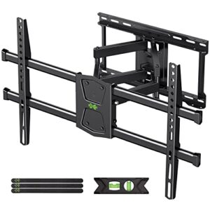 usx mount full motion tv wall mount for 42″-80″ tvs, swivel and tilt tv mount , wall mount tv bracket with articulating 6 arms, max vesa 600x400mm, 110 lbs, 16″ wood studs with wall drilling template