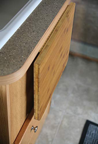 Camco 43423 Bamboo Accents RV Countertop Extension - Mounts Directly to Your Existing Countertop - Food Safe Construction - 12-Inches (L) x 13 ½-Inches (W) x ¾-Inch (Thick)