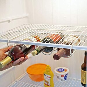Fridge Wine Rack Bottle Shelf Refrigerator Slide On Rack Holds 3 Bottles and Fits Most Fridge Shelves, Set 2