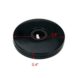 Geesatis 4 Pcs Tiny Lazy Susan 2.5 inch Acrylic Turntable Bearing Round Swivel Plate, Smooth Swivel Plate for Kitchen Base Turn Dining Table, Black