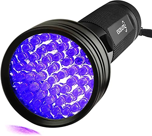 Escolite UV Flashlight Black Light 51 LED 395 nM Ultraviolet Blacklight Flashlite for Pet Urine Detection,Dry Stains,Bed Bug,Scorpion,Dog/Cat Urine Light Detector Matching with Pet Odor Eliminator