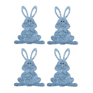 tableware folk spoon and fork bunny cutlery organizer holders cutlery cover utensil silverware table bag 4pcs easter knife easter decoration pocket tableware wicker chargers